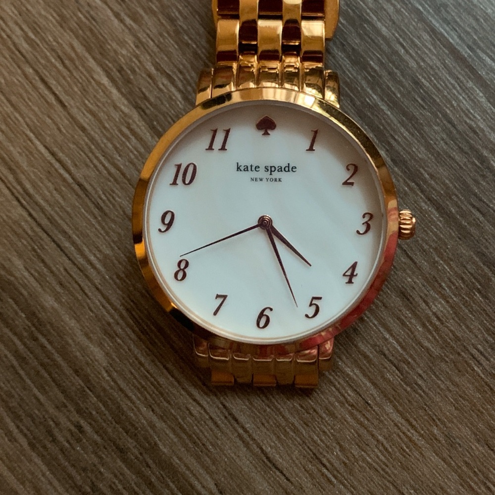Kate Spade Gold-Tone Watch with White Dial